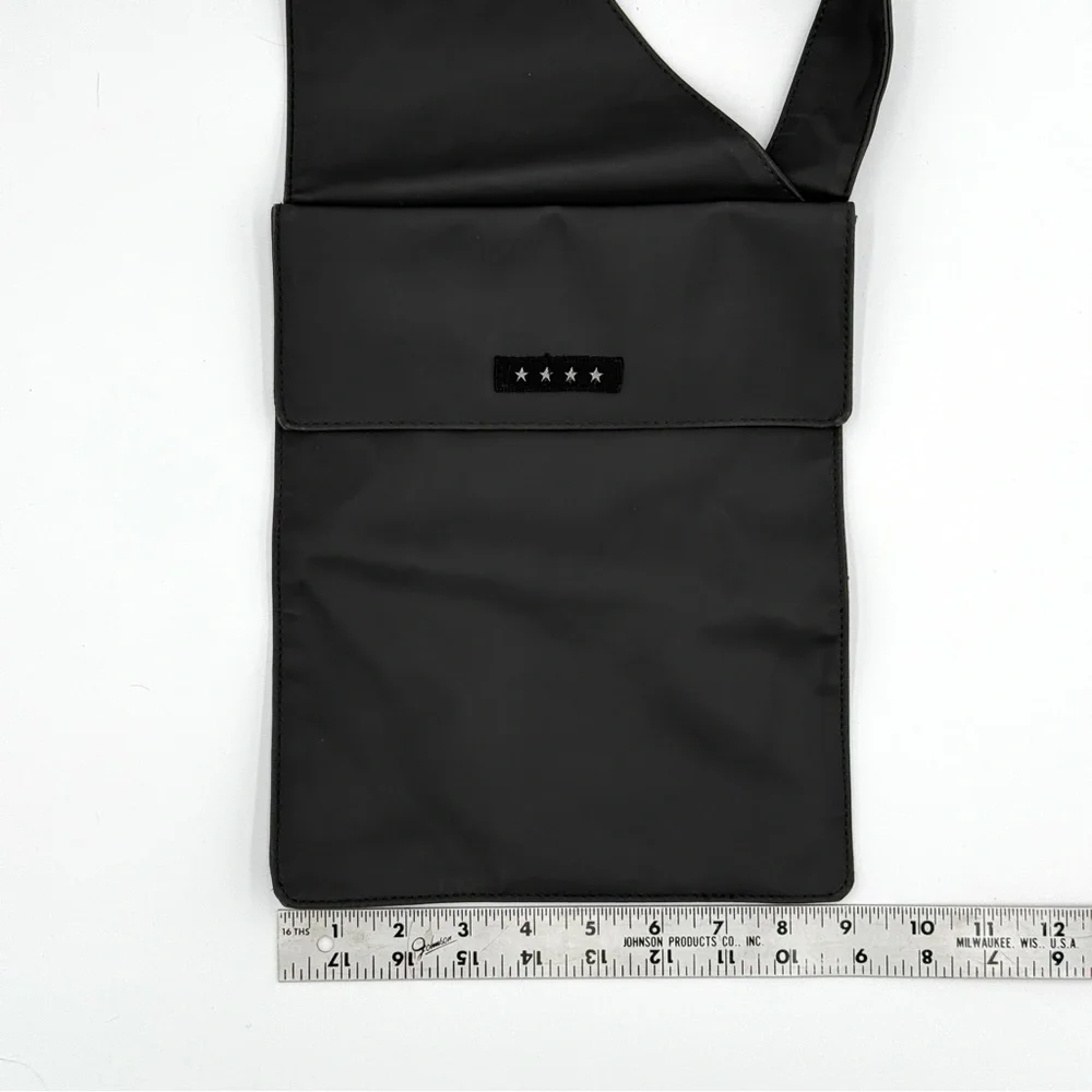 Black Vertical Technical Crossbody Bag